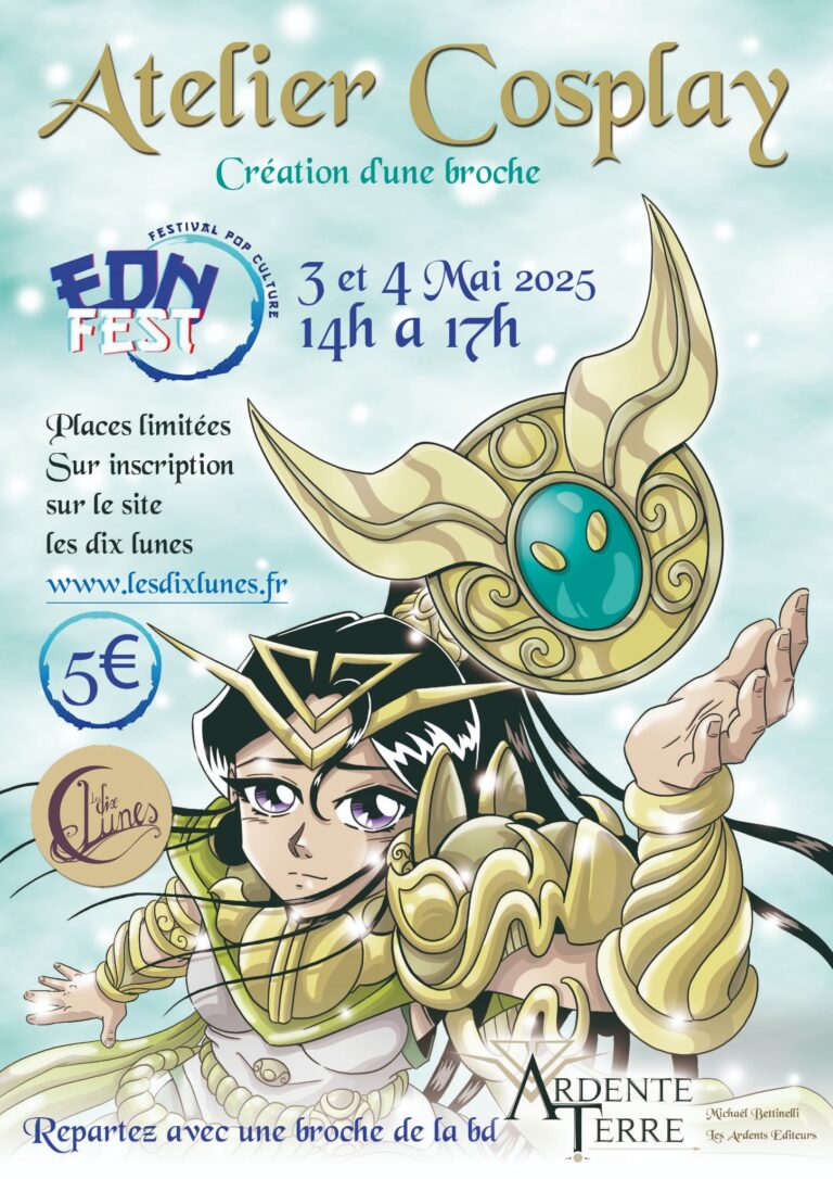 affiche atelier cosplay ardente terre les dix lunes 768x1086
