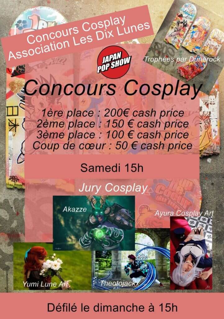 Concours cosplay japan pop show bourges